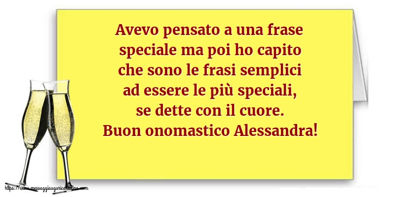 Cartoline di Sant'Alessandra - Buon onomastico Alessandra! - messaggiauguricartoline.com