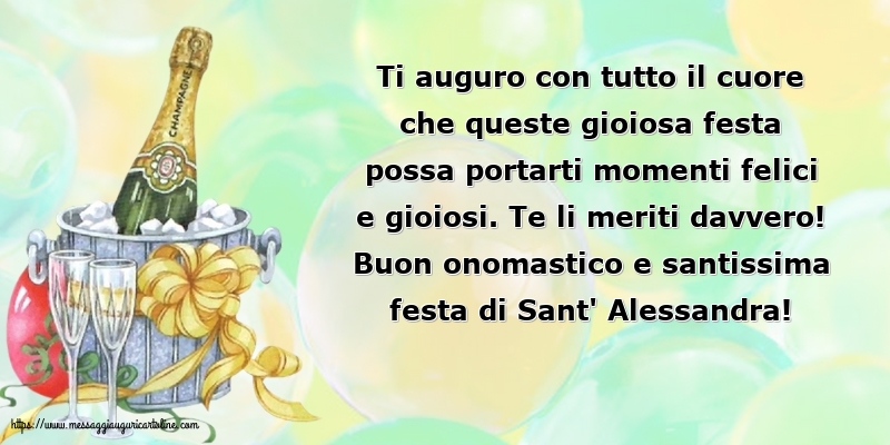 Sant'Alessandra Buon onomastico e santissima festa di Sant' Alessandra!