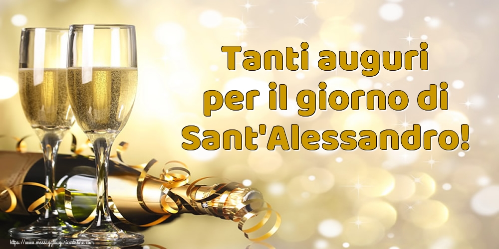 Cartoline di Sant'Alessandro - Tanti auguri per il giorno di Sant'Alessandro! - messaggiauguricartoline.com