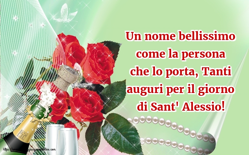 Cartoline di Sant' Alessio - Tanti auguri per il giorno di Sant' Alessio! - messaggiauguricartoline.com