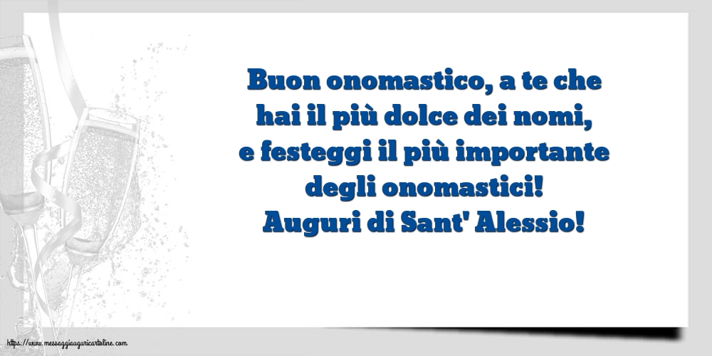 Cartoline di Sant' Alessio - Auguri di Sant' Alessio! - messaggiauguricartoline.com