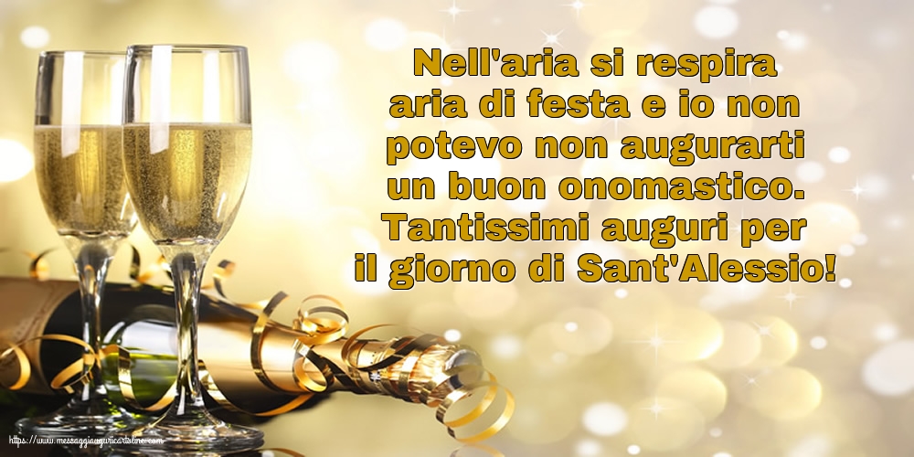 Cartoline di Sant' Alessio - Tantissimi auguri per il giorno di Sant'Alessio! - messaggiauguricartoline.com