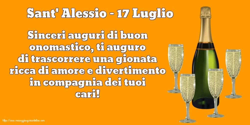 Cartoline di Sant' Alessio - 17 Luglio - Sant' Alessio - 17 Luglio - messaggiauguricartoline.com