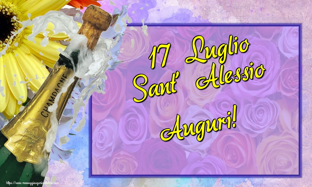 Cartoline di Sant' Alessio - 17 Luglio Sant' Alessio Auguri! - messaggiauguricartoline.com