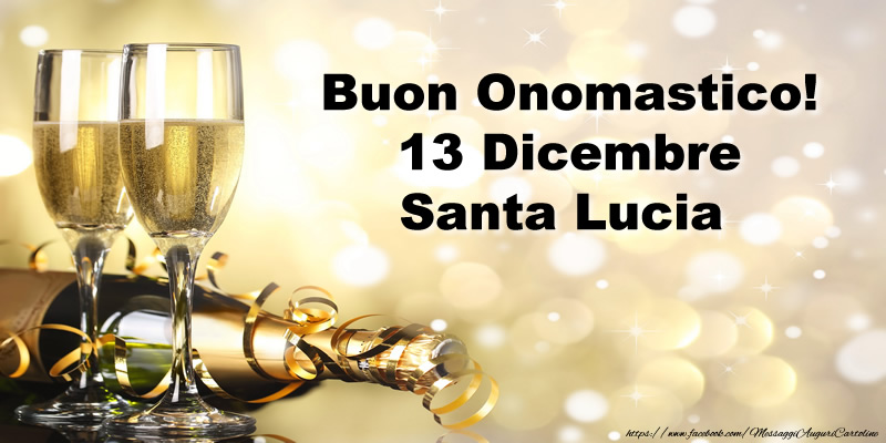 Cartoline di Santa Lucia - Buon Onomastico! 13 Dicembre Santa Lucia - messaggiauguricartoline.com