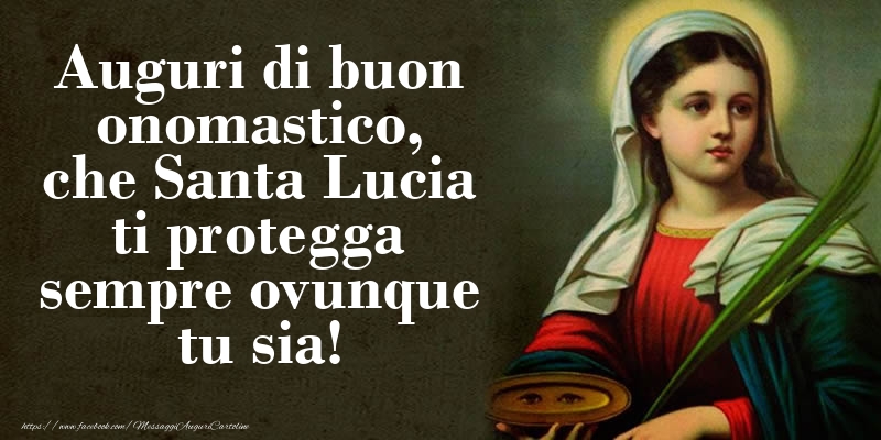 Cartoline di Santa Lucia - Auguri di buon onomastico! - messaggiauguricartoline.com