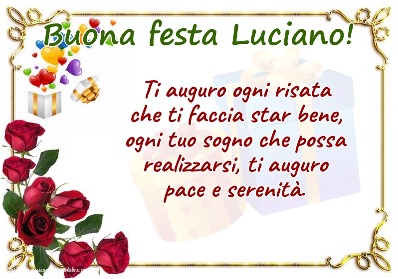 Cartoline di Santa Lucia - Buona festa Luciano! - messaggiauguricartoline.com