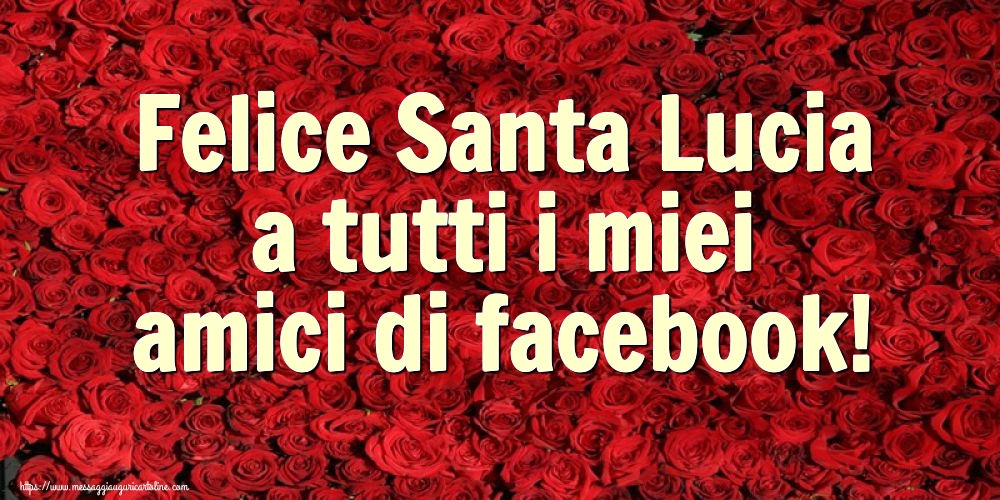 Felice Santa Lucia a tutti i miei amici di facebook!