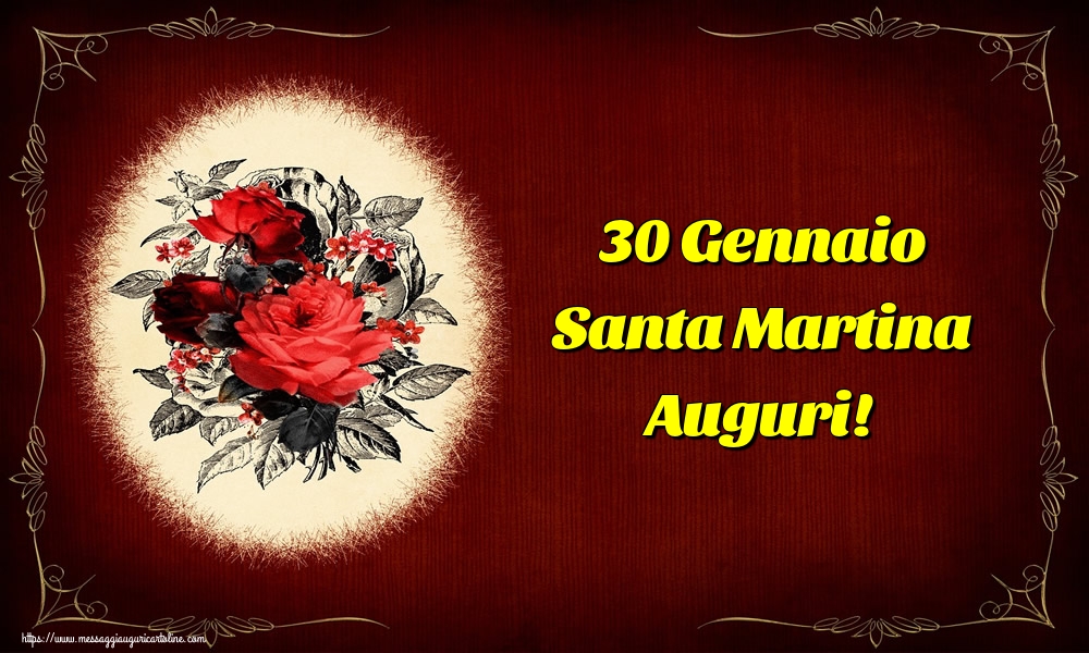 Cartoline di Santa Martina - 30 Gennaio Santa Martina Auguri! - messaggiauguricartoline.com