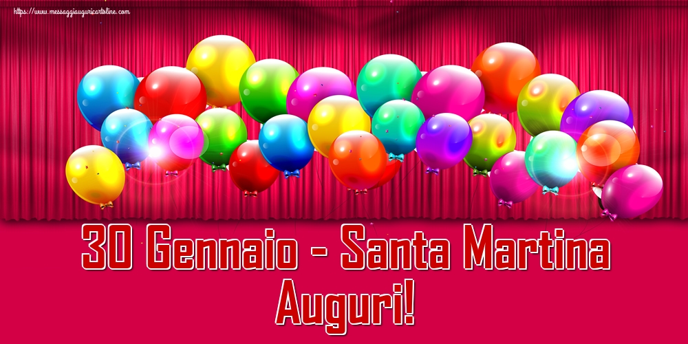 Cartoline di Santa Martina - 30 Gennaio - Santa Martina Auguri! - messaggiauguricartoline.com