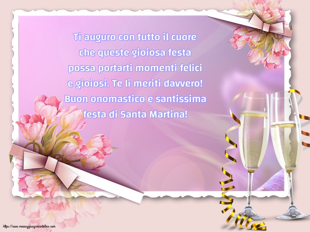 Cartoline di Santa Martina - Buon onomastico e santissima festa di Santa Martina! - messaggiauguricartoline.com