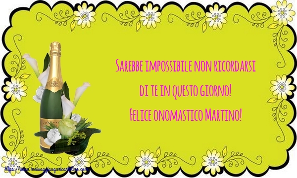 Cartoline di Santa Martina - Felice onomastico Martino! - messaggiauguricartoline.com