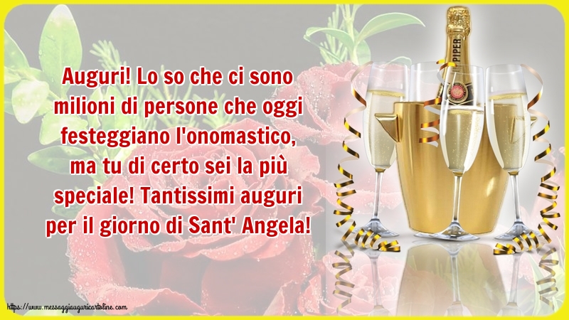 Cartoline di Sant' Angela - Tantissimi auguri per il giorno di Sant' Angela! - messaggiauguricartoline.com