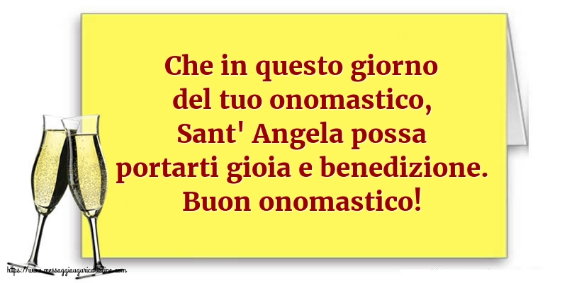 Cartoline di Sant' Angela - Buon onomastico! - messaggiauguricartoline.com