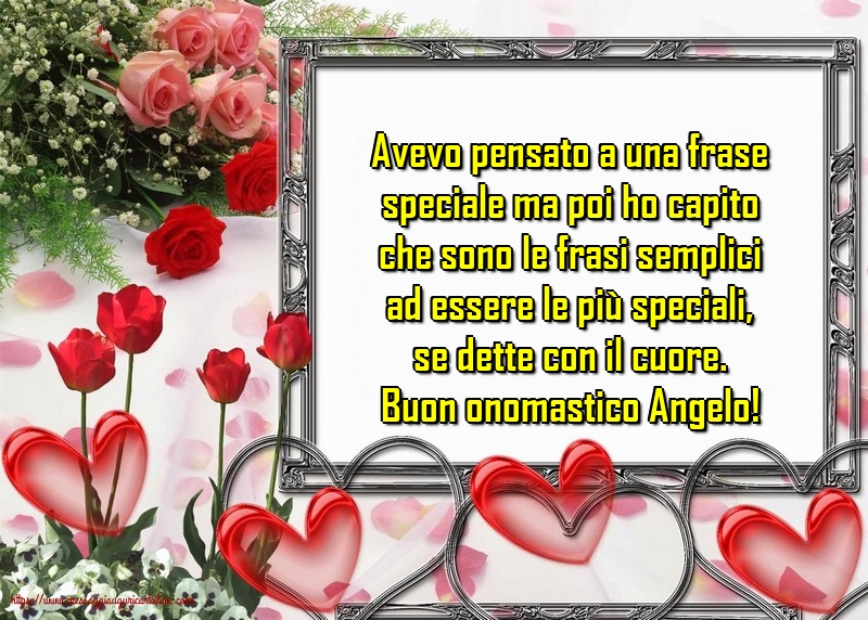 Cartoline di Sant' Angela - Buon onomastico Angelo! - messaggiauguricartoline.com