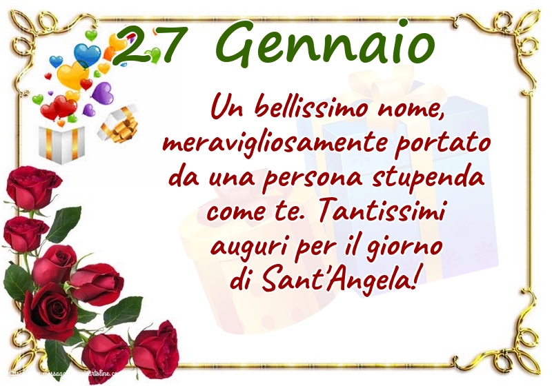 27 Gennaio - Tantissimi auguri per il giorno di Sant'Angela!