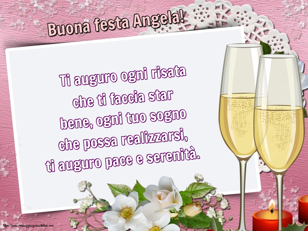 Cartoline di Sant' Angela - Buona festa Angela! - messaggiauguricartoline.com