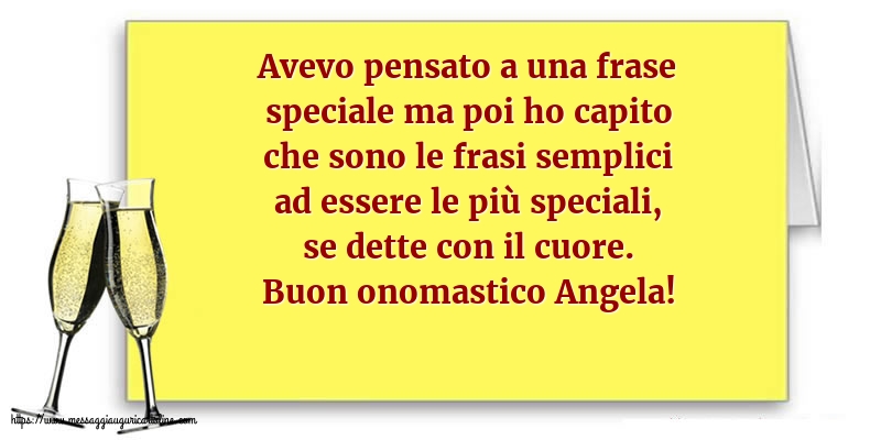 Cartoline di Sant' Angela - Buon onomastico Angela! - messaggiauguricartoline.com