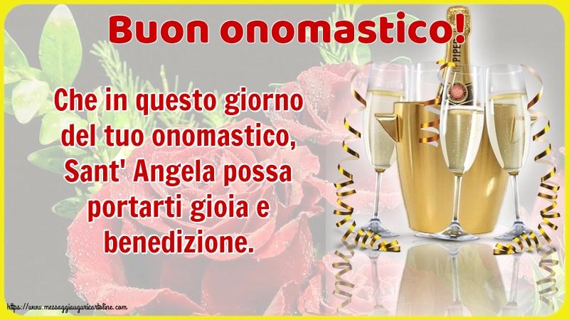 Cartoline di Sant' Angela - Buon onomastico! - messaggiauguricartoline.com