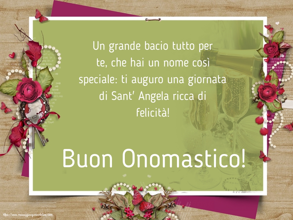 Cartoline di Sant' Angela - Buon Onomastico! - messaggiauguricartoline.com