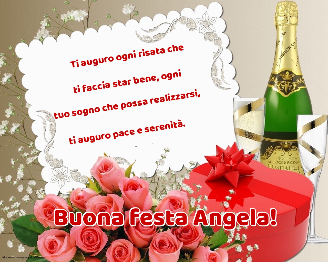 Cartoline di Sant' Angela - Buona festa Angela! - messaggiauguricartoline.com