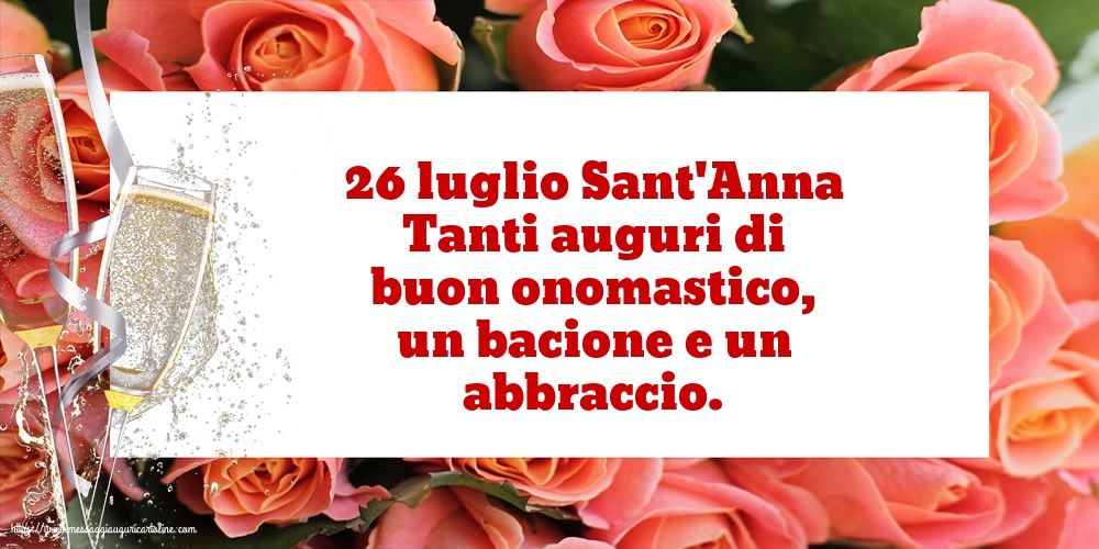 Cartoline di Santi Anna e Gioacchino - 26 luglio Sant'Anna - messaggiauguricartoline.com