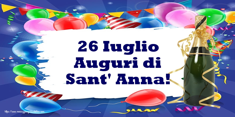 Cartoline di Santi Anna e Gioacchino - 26 Iuglio Auguri di Sant' Anna! - messaggiauguricartoline.com