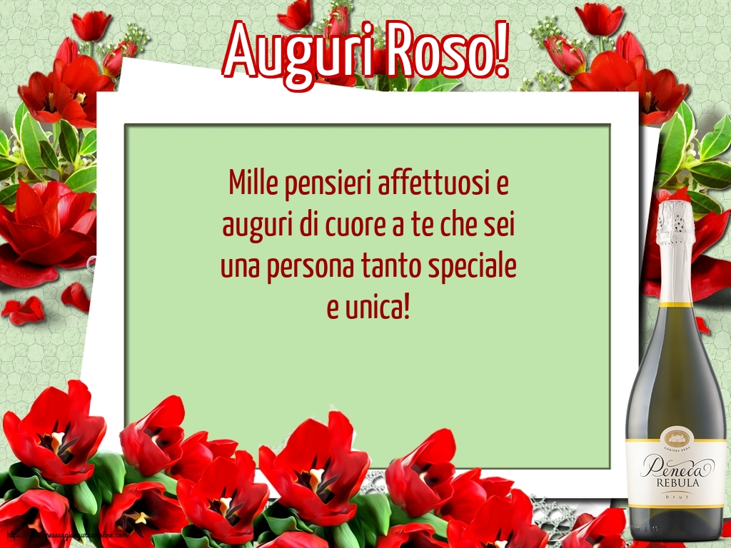 Cartoline di Santa Rosa - Auguri Roso! - messaggiauguricartoline.com