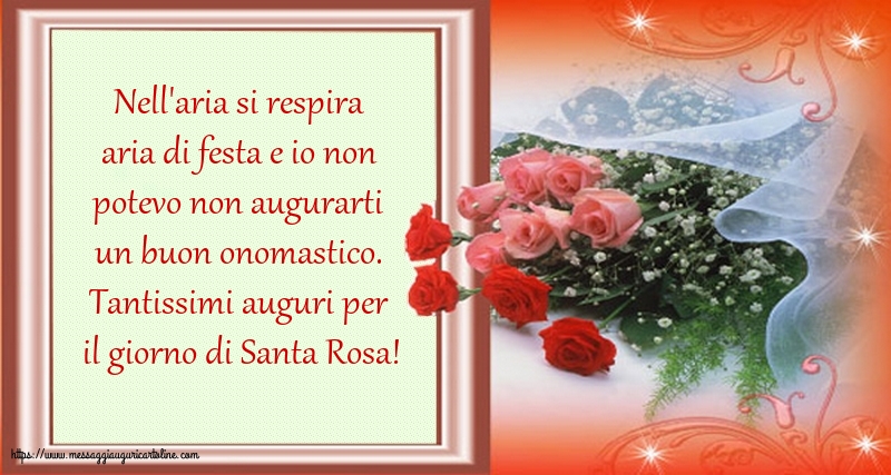 Santa Rosa Tantissimi auguri per il giorno di Santa Rosa!