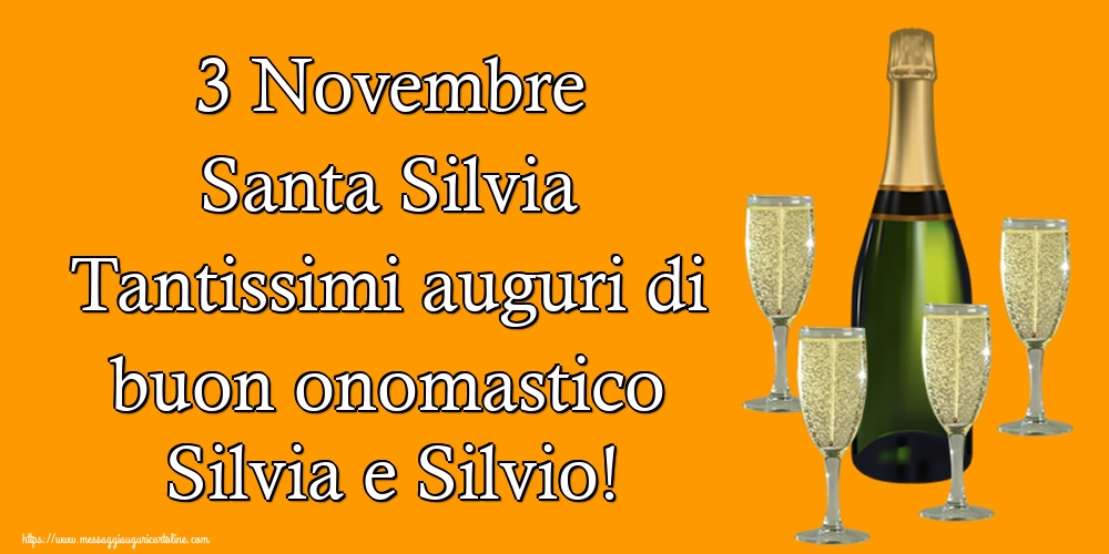 3 Novembre Santa Silvia Tantissimi auguri di buon onomastico Silvia e Silvio!