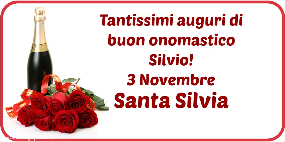 Santa Silvia Tantissimi auguri di buon onomastico Silvio! 3 Novembre Santa Silvia