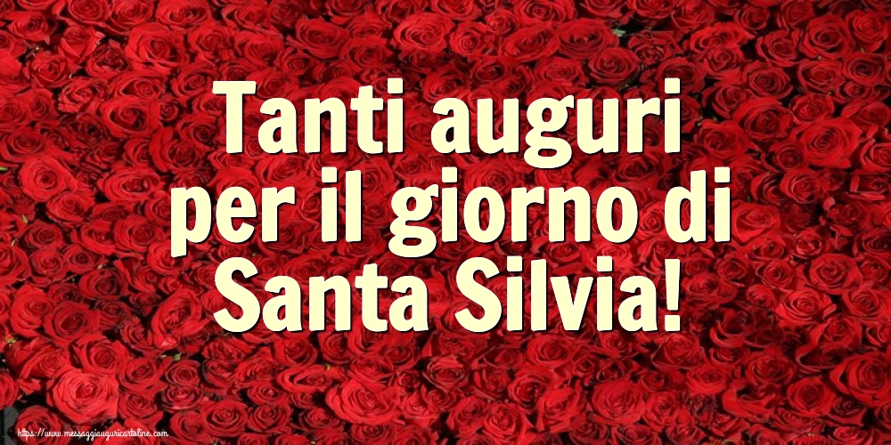 Cartoline di Santa Silvia - Tanti auguri per il giorno di Santa Silvia! - messaggiauguricartoline.com