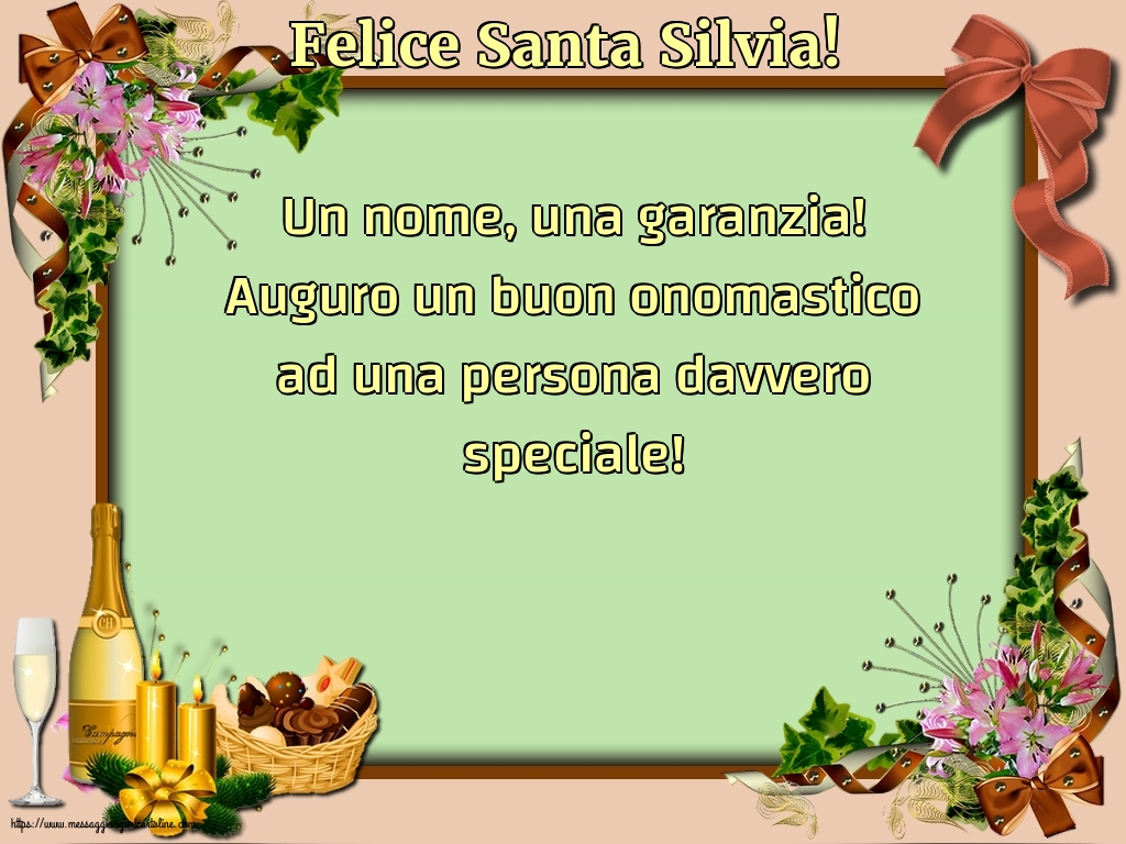 Cartoline di Santa Silvia - Felice Santa Silvia! - messaggiauguricartoline.com