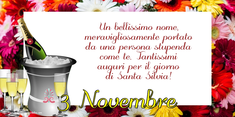 Santa Silvia 3 Novembre - 3 Novembre - Tantissimi auguri per il giorno di Santa Silvia!
