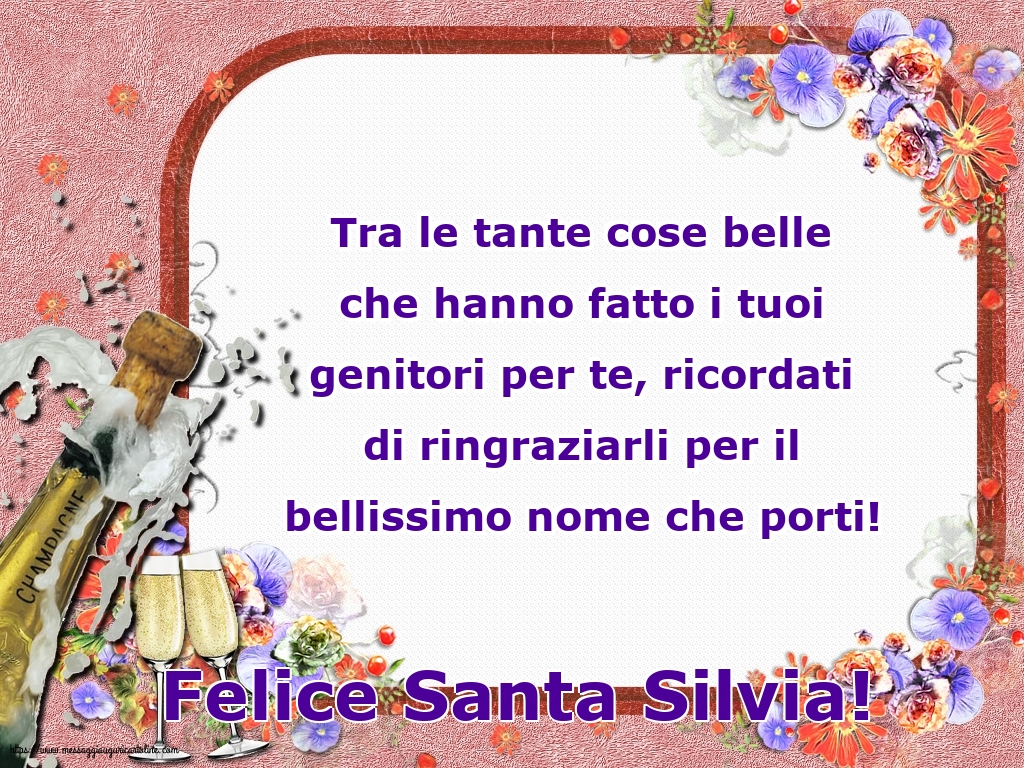 Cartoline di Santa Silvia - Felice Santa Silvia! - messaggiauguricartoline.com