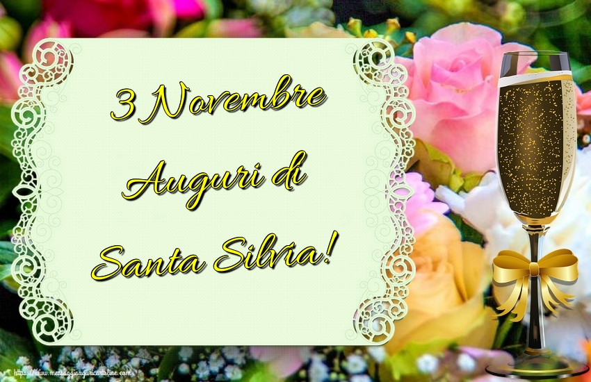 3 Novembre Auguri di Santa Silvia!
