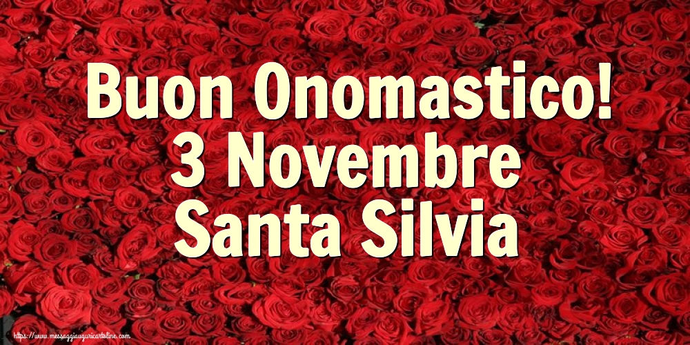 Buon Onomastico! 3 Novembre Santa Silvia