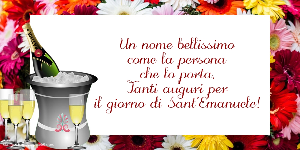 Cartoline di Sant'Emanuele - Tanti auguri per il giorno di Sant'Emanuele! - messaggiauguricartoline.com