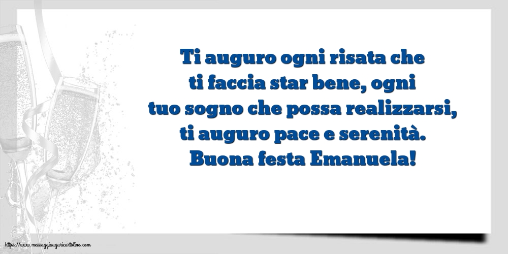 Cartoline di Sant'Emanuele - Buona festa Emanuela! - messaggiauguricartoline.com