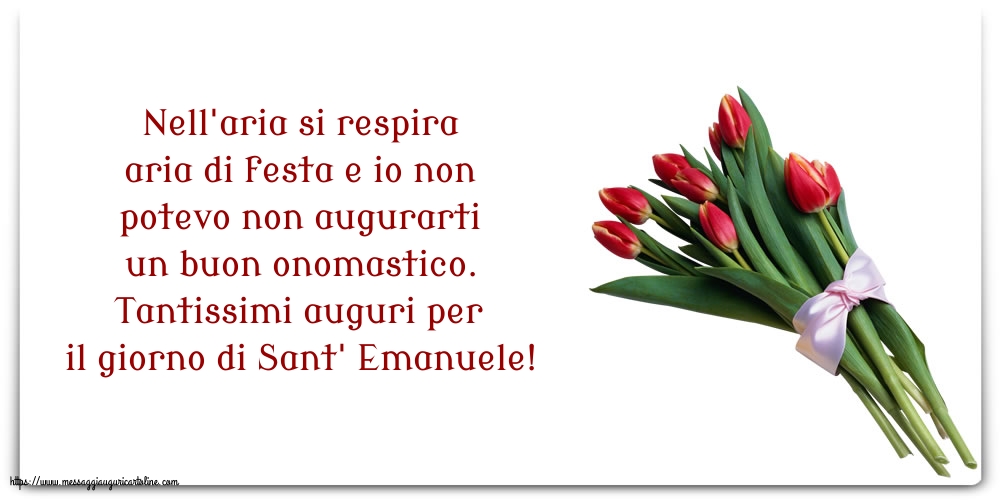Tantissimi auguri per il giorno di Sant' Emanuele!