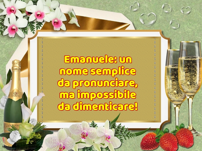 Cartoline di Sant'Emanuele - Emanuele: un nome semplice da pronunciare - messaggiauguricartoline.com