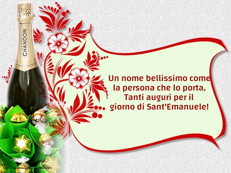 Sant'Emanuele Tanti auguri per il giorno di Sant'Emanuele!