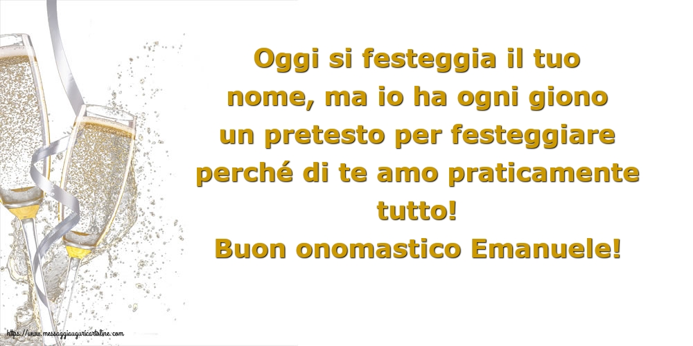 Cartoline di Sant'Emanuele - Buon onomastico Emanuele! - messaggiauguricartoline.com
