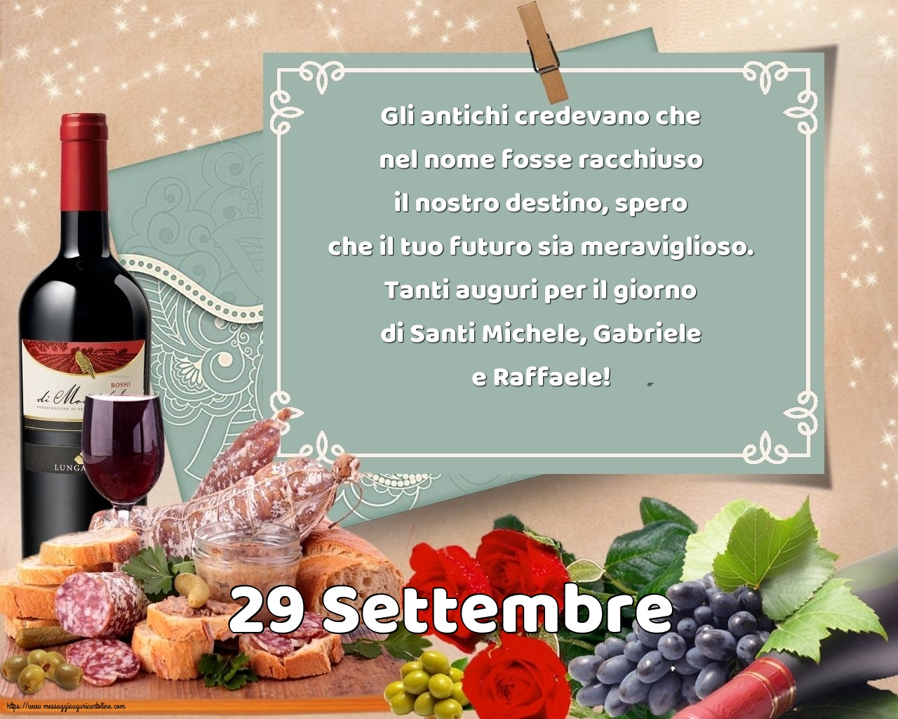 29 Settembre - 29 Settembre - Tanti auguri per il giorno di Santi Michele, Gabriele e Raffaele!