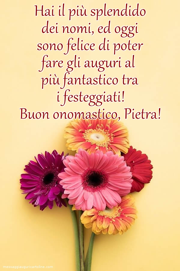 Cartoline di Santi Pietro e Paolo - Buon onomastico, Pietra! - messaggiauguricartoline.com
