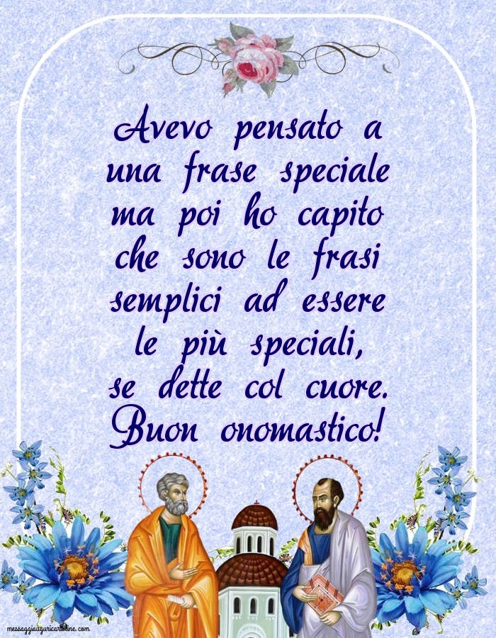 Cartoline di Santi Pietro e Paolo - Buon onomastico!