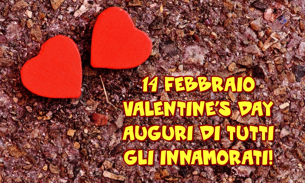 Cartoline di San Valentino - 14 Febbraio Valentine's Day Auguri di tutti gli innamorati! - messaggiauguricartoline.com