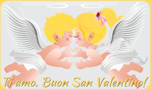 Cartoline di San Valentino - Ti amo. Buon San Valentino! - messaggiauguricartoline.com