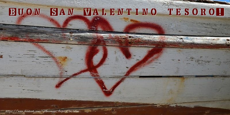 Cartoline di San Valentino - Buon san Valentino tesoro - messaggiauguricartoline.com