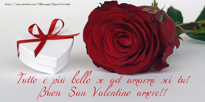 Cartoline di San Valentino - Buon San Valentino amore!! - messaggiauguricartoline.com